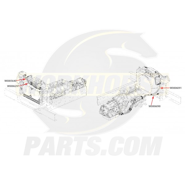 W0006297 Hose Asm Trans Fluid Auxiliary Cooler Inlet Workhorse Parts